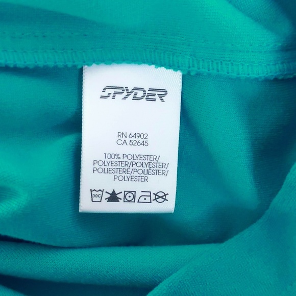 Spyder Kyds Girls Teal Shimmer Bug Fleece Half Zip Sweatshirt SZ XL - Picture 9 of 10